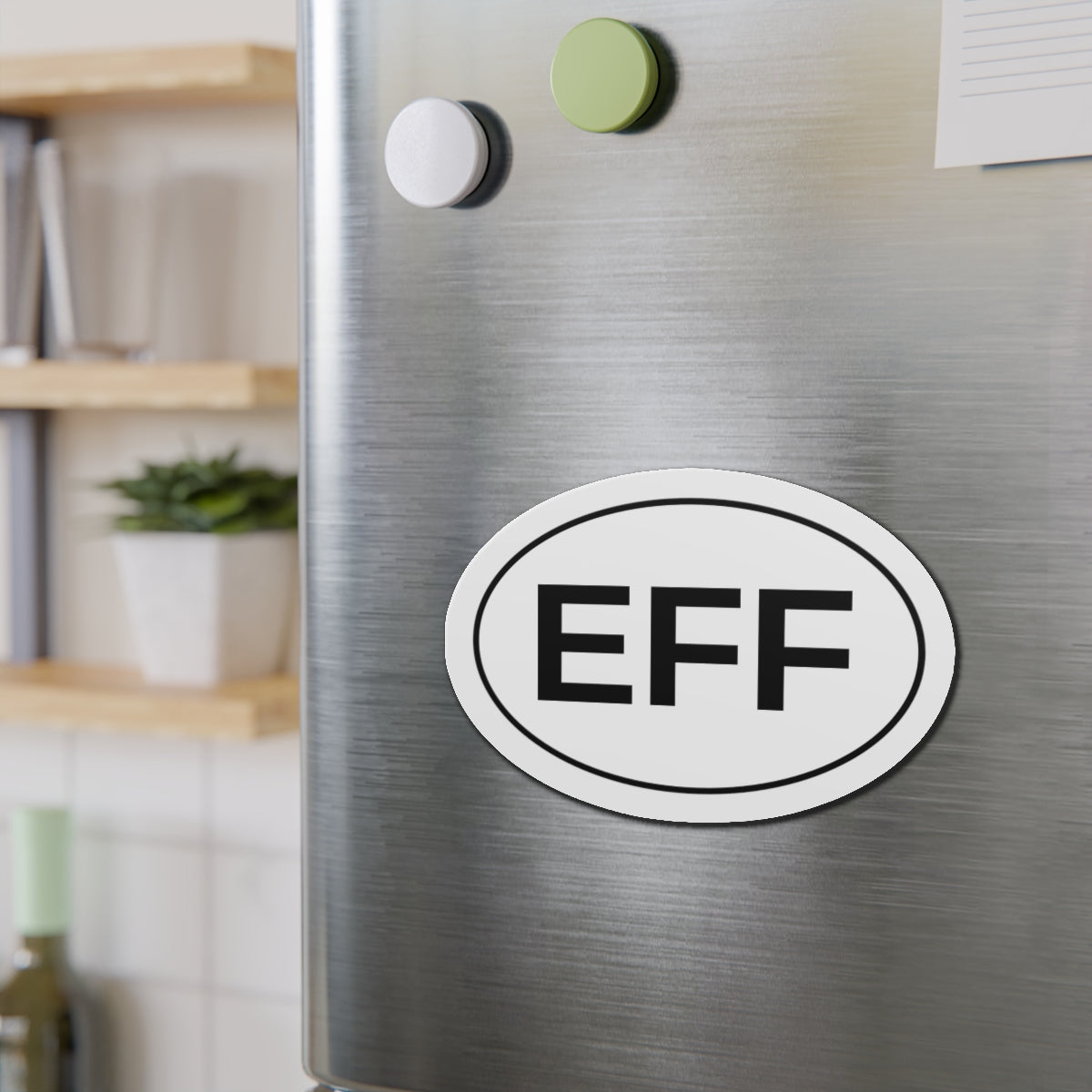 EFF - "F" Spelled out Oval Magnet