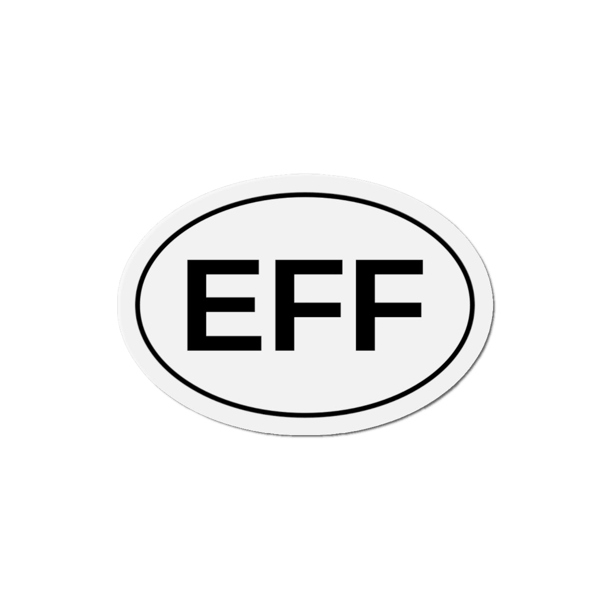 EFF - "F" Spelled out Oval Magnet