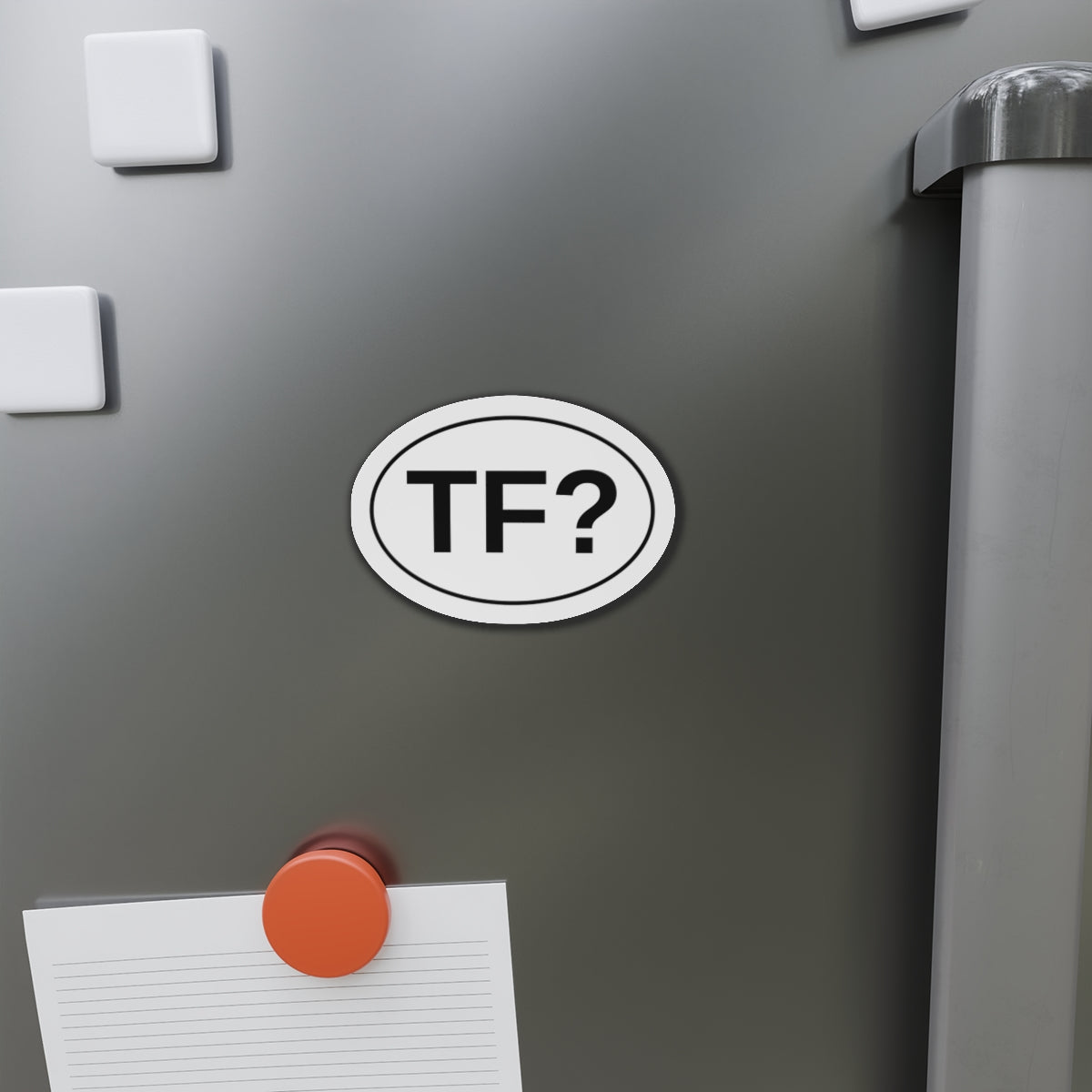 TF? - The F***? Oval Magnet