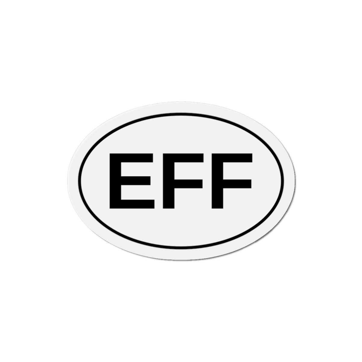 EFF - "F" Spelled out Oval Magnet