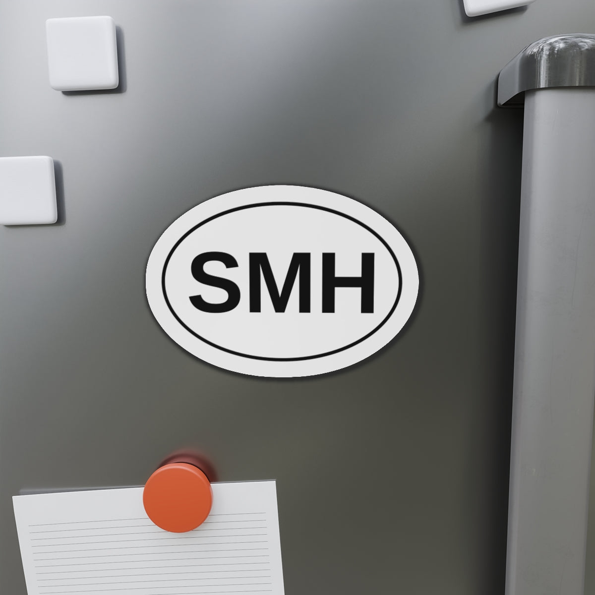 SMH - Shaking My Head Oval Magnet