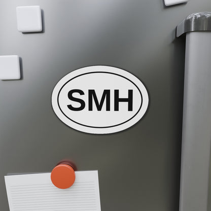 SMH - Shaking My Head Oval Magnet