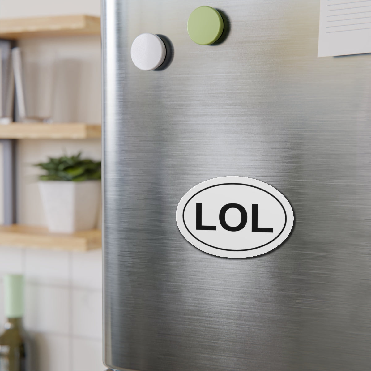 LOL - Laugh Out Loud Oval Magnet