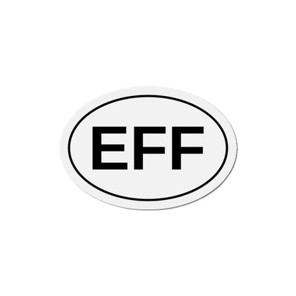EFF - "F" Spelled out Oval Magnet