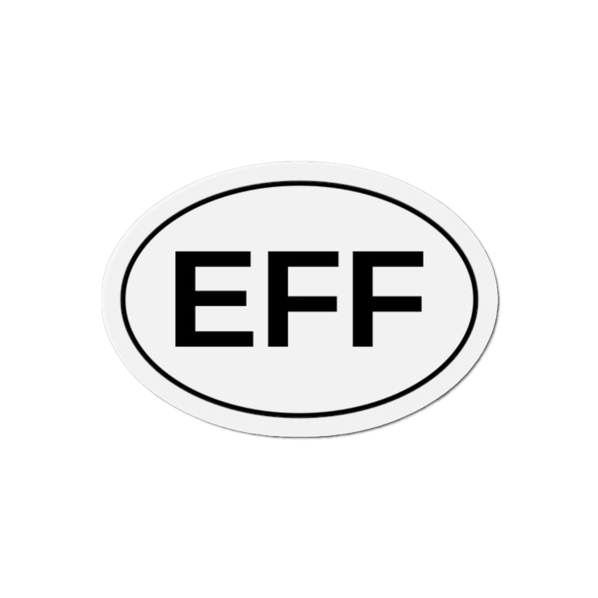 EFF - "F" Spelled out Oval Magnet